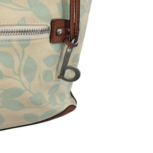 Born Concepts b.o.c. Vegan Pastel Yellow Canvas Bucket Bag Pistachio Leaf Boho - Picture 8 of 14